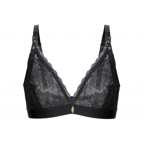 Mama Sensi Light Black miękki biustonosz do karmienia Momtobe czarny