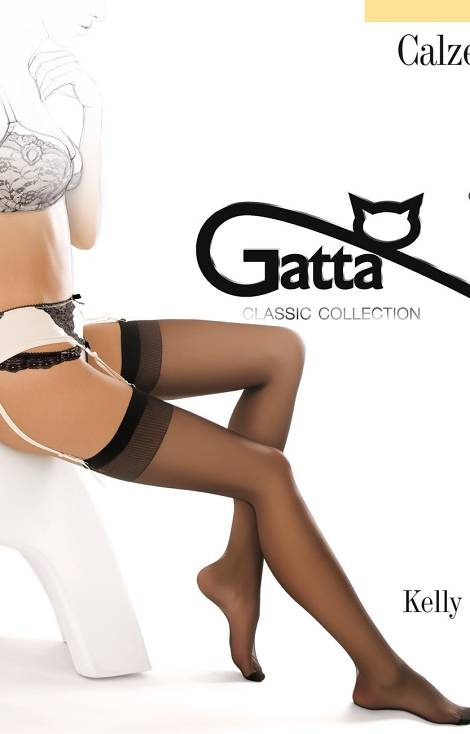 Kelly Pończochy Stretch do paska A'2 czarne