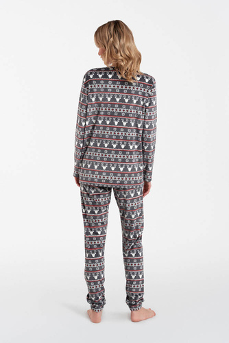 Islandia Polarowy Komplet Damski Italian Fashion - druk grafitowy