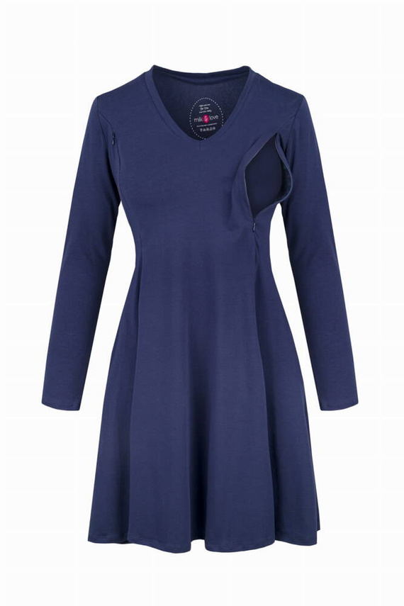 Mama sukienka ciążowa i do karmienia Milk&Love granatowy
