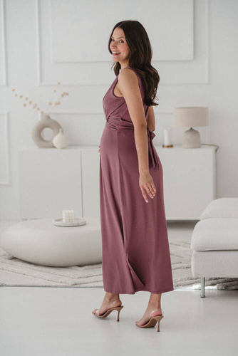 Loop maxi sukienka ciążowa i do karmienia Milk&Love rose brown