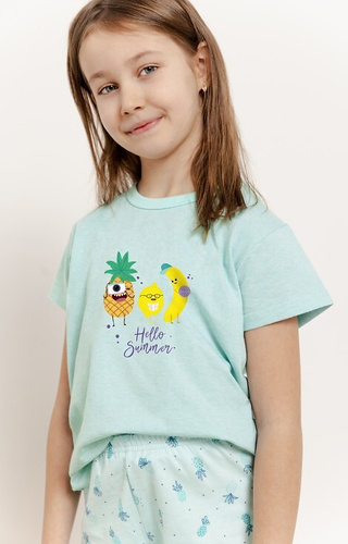 3384, 3385 Sweety Piżama dla dziewczynki Taro - turkusowa