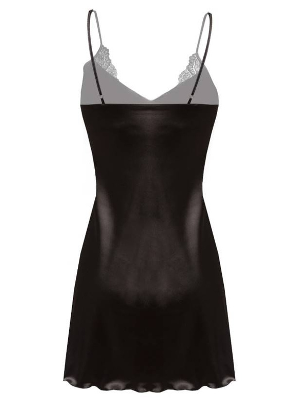 Penelope Halka satynowa koszulka damska DKaren - czarny