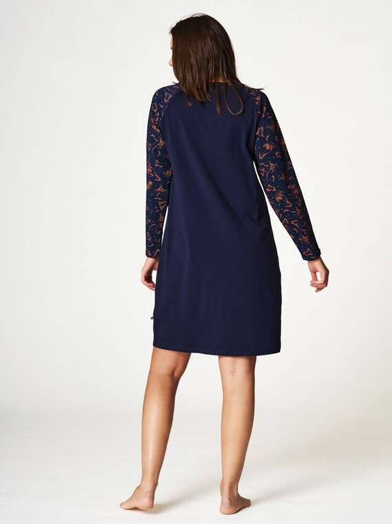 LND 752 Koszula damska Key granatowy