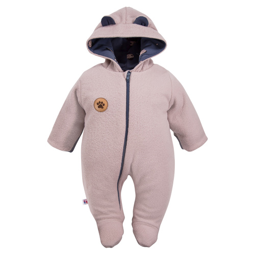 Mellow Eevi Pajac z kapturem -  różowy