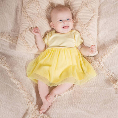 141271 Nicol Sukienko-body - żółty