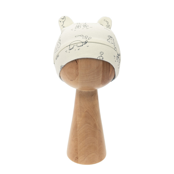 4800 02 Komplet wyprawkowy 4-częściowy nadruk "Animals" Nicol - ecru