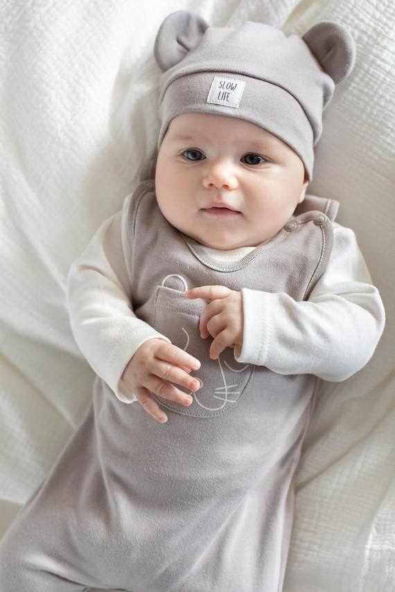 "Slow Life" Pinokio Czapka niemowlęca - beż