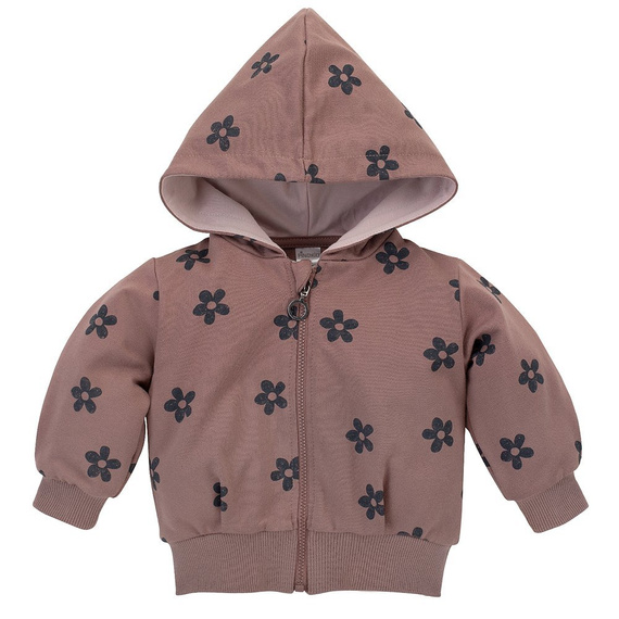 Happiness Pinokio Bluza na zamek - ciemny róż/druk