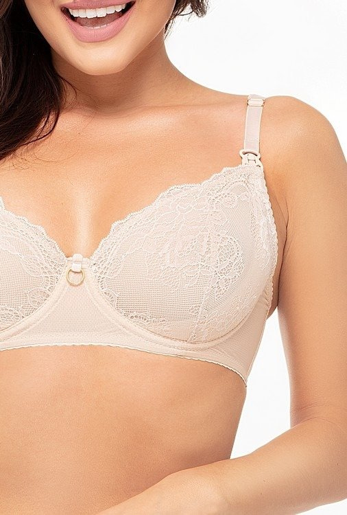 Mama Grace Soft Light Beige miękki biustonosz do karmienia Momtobe beżowy
