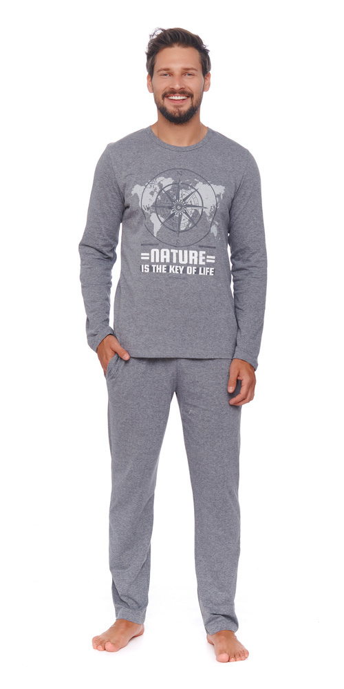 4517 Piżama Męska Doctor Nap - dark grey