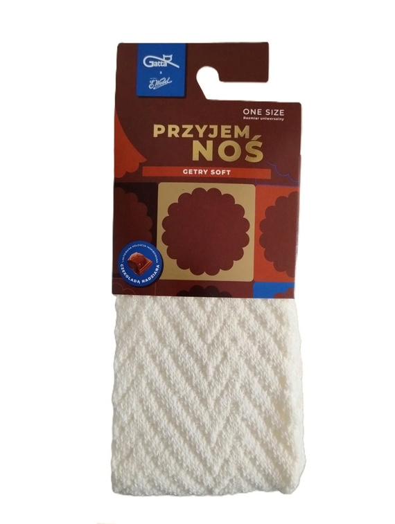 Getry Gatta Wedel Soft art.01 – ciepłe getry żakardowe na zimę, off white