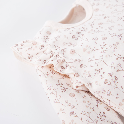 Bloom Eevi Body z długim rękawem - ecru druk