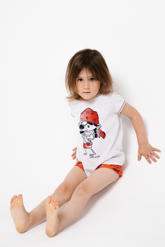 Marina Italian Fashion Piżama dziewczęca - jasny melanż