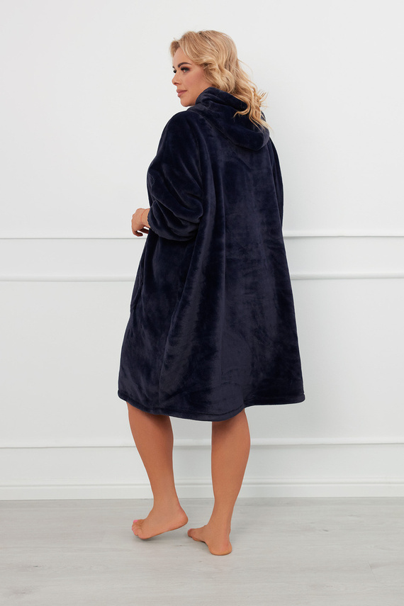 Forio Kocobluza z kapturem unisex Italian Fashion - granatowy