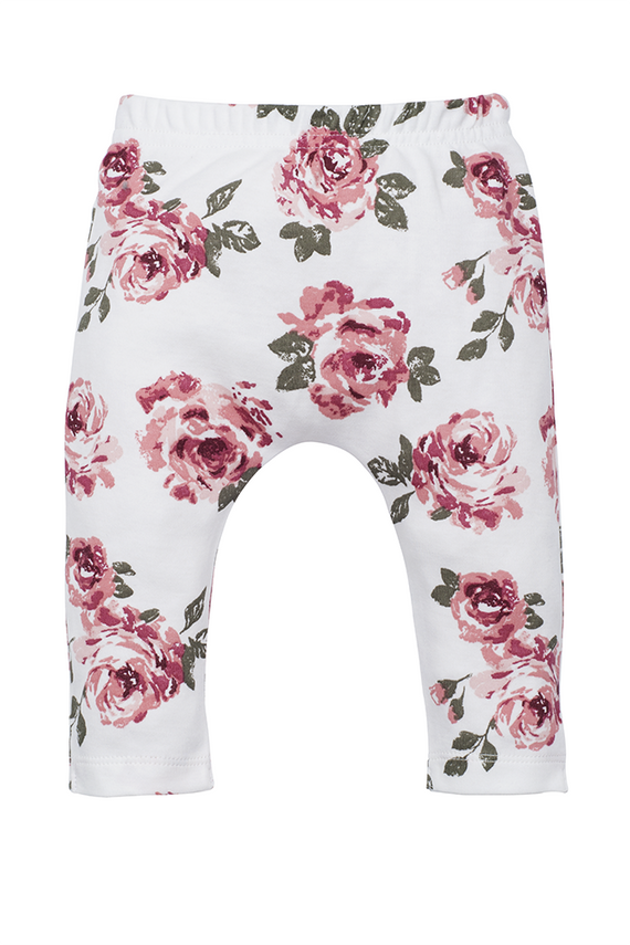 "ROSES" Makoma Spodnie niemowlęce druk 