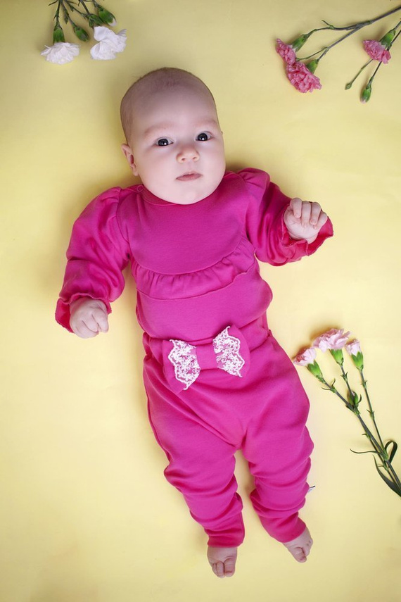 251F Jasmina Body z długim rękawem Marija - fuksja