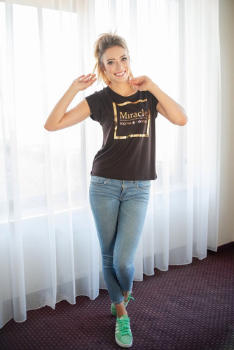 014  Bluzka T-shirt krótki rękaw MIRACLE- granat