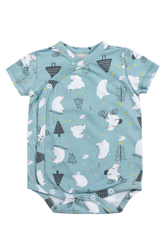Body z krótkim rękawem rozpinane 5378 Doctor Nap - ice blue
