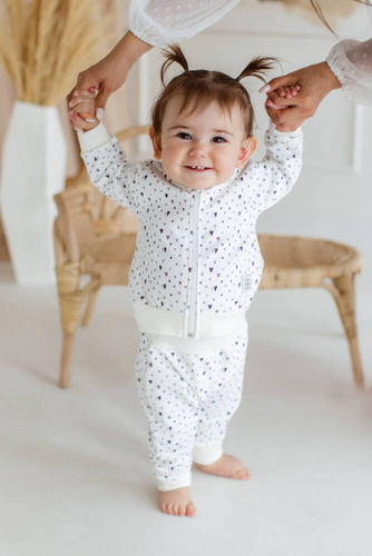 "Hearts Lilac" Makoma Dres niemowlęcy