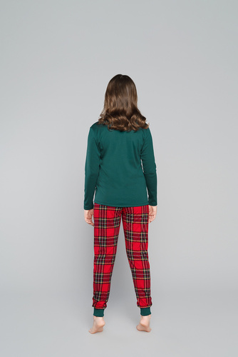Santa Italian Fashion Piżama dla dziewczynki- zielona