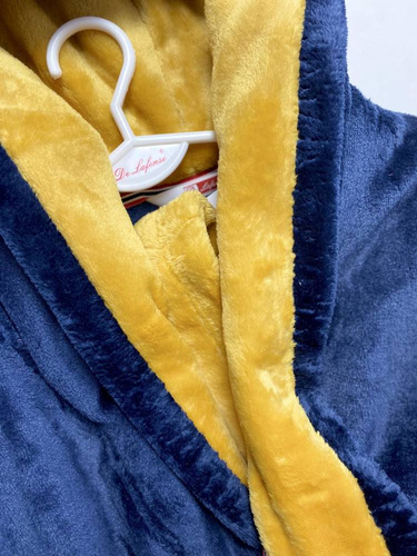 627 Soraya Krótki Szlafrok damski Forex - granat / miodowy