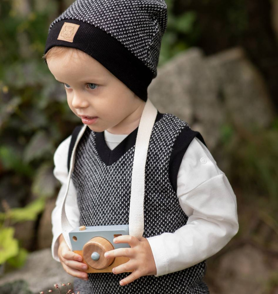 Le Tigre Pinokio Kamizelka chłopięca - czarny