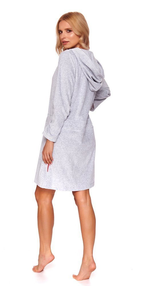 Szlafrok damski Doctor Nap SWO.1008.grey melange
