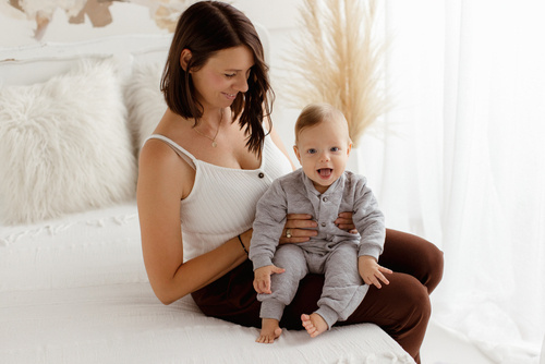 "Pik Melange" Makoma Dres niemowlęcy szary