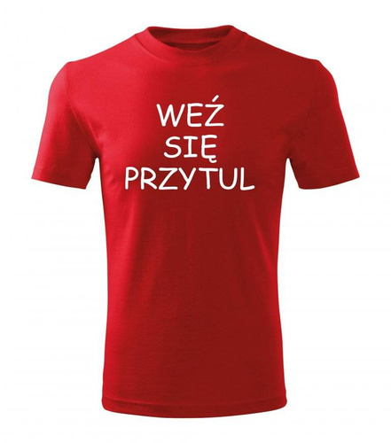 "Weź się przytul" Moocha koszulka męska czerwony