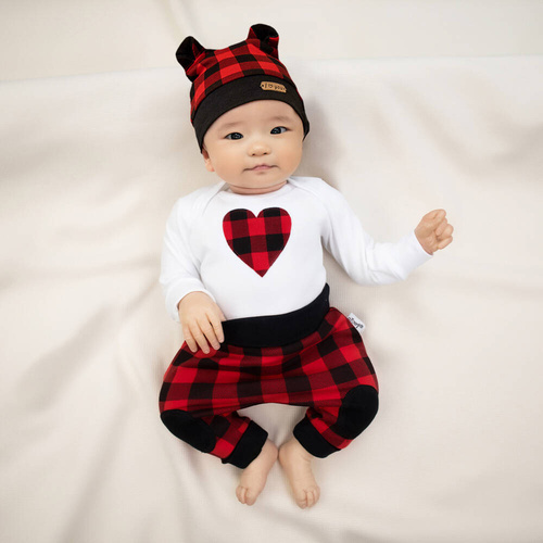 Body z długim rękawem 163545 "Magia Świąt" Nicol - biały/ serce