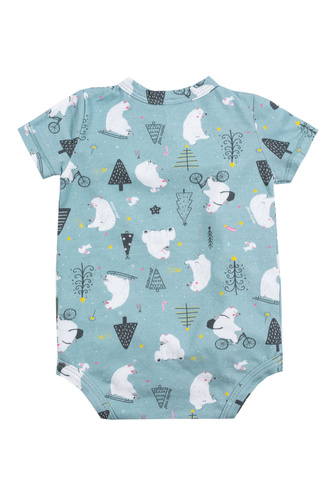 Body z krótkim rękawem rozpinane 5378 Doctor Nap - ice blue