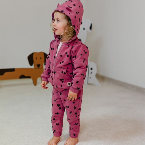 Dogs & Spots Eevi Dres dziewczęcy, komplet - jagodowy