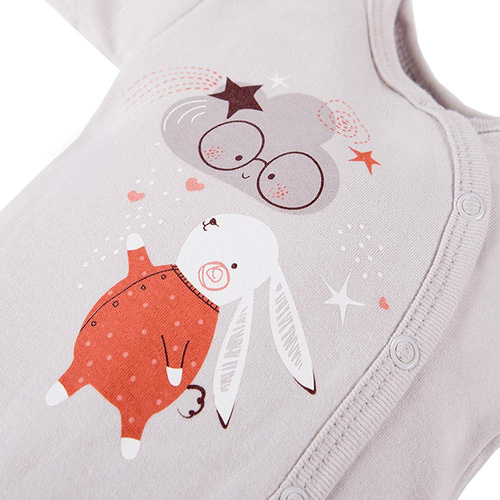 Mellow Ewa Klucze Rozpinane body z długim rękawem - szary