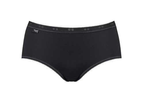 Basic+ Midi Figi Damskie Sloggi - czarny