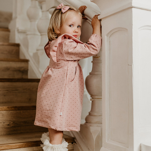 Hearts & Bears Eevi Sukienka z falbanką - róż