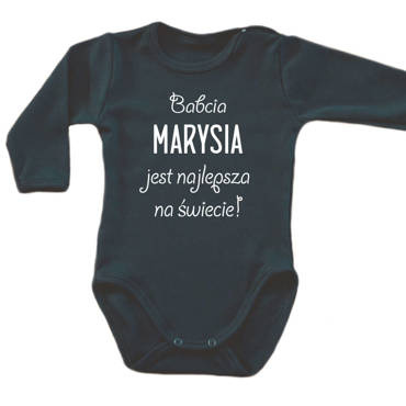 "Babcia najlepsza na świecie" Moocha body długi rękaw czarny