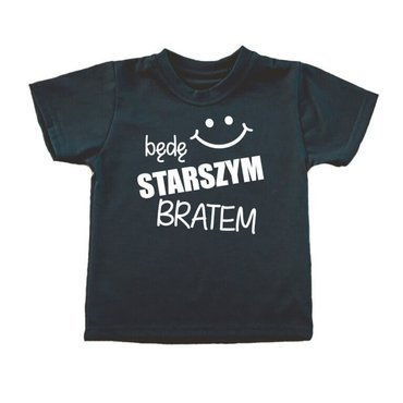 "Będę STARSZYM bratem v2" Moocha Koszulka dziecięca czarny