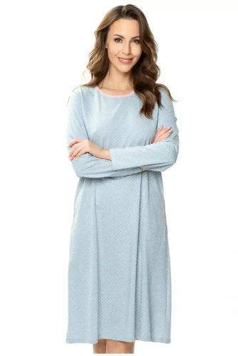 86564 Good Night koszula nocna Mewa druk kropki 