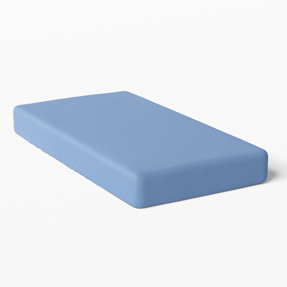 Eevi Prześcieradło dziecięce bawełniane - ciemny niebieski