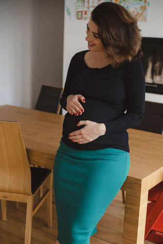 Tummy Bluzka ciążowa i do karmienia Milk&Love czarny