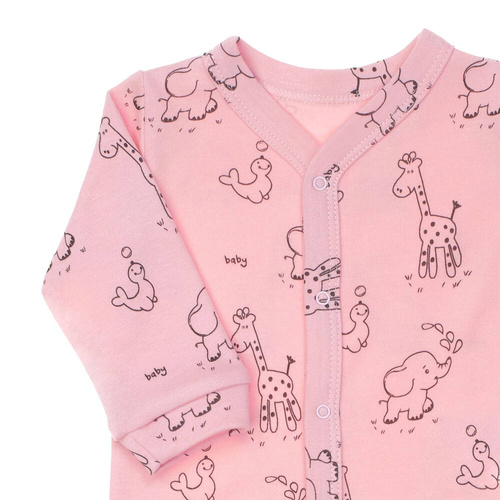 4800 04 Komplet wyprawkowy 4-częściowy nadruk "Animals" Nicol - różowy