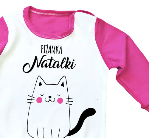 Kotek Moocha Piżamka dziecięca z imieniem 