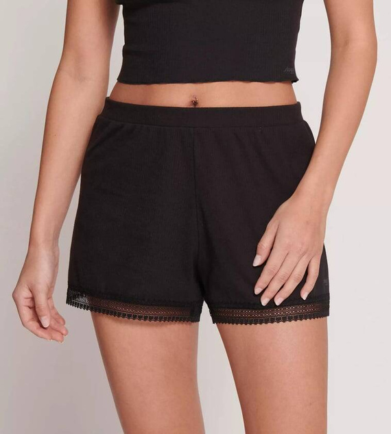 GO Ribbed Short krótkie spodenki Sloggi - black