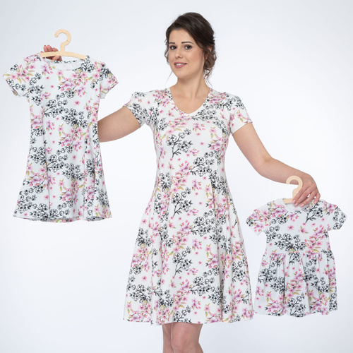 Body z krótkim rękawem rozpinane 5378 Doctor Nap - daisy flowers