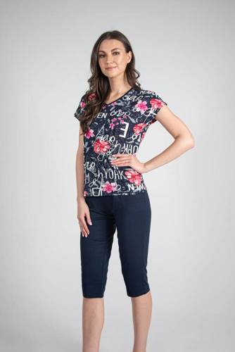 676 Soled Piżama Damska Forex - granat