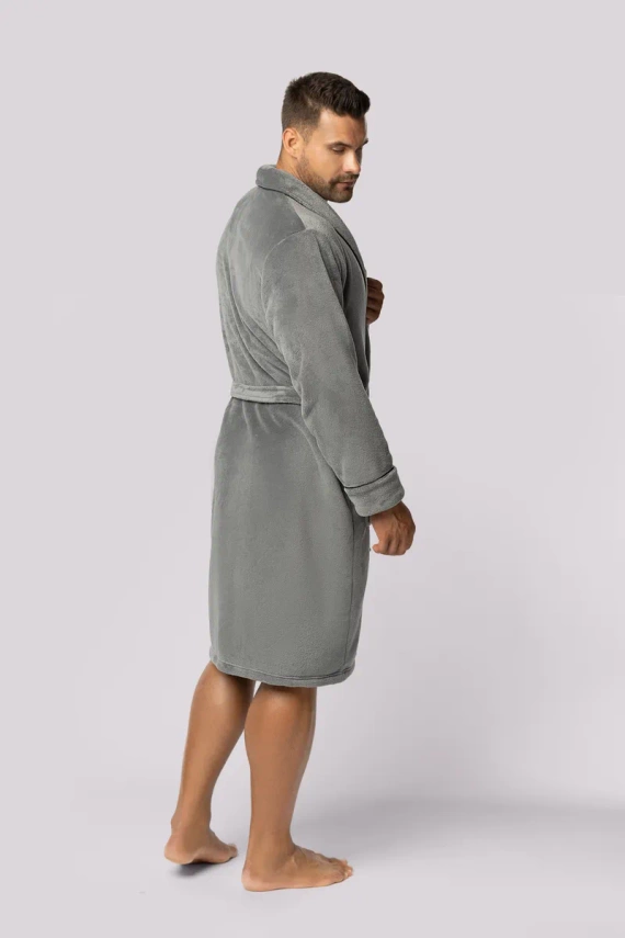 Elegant szlafrok męski Envie steel grey