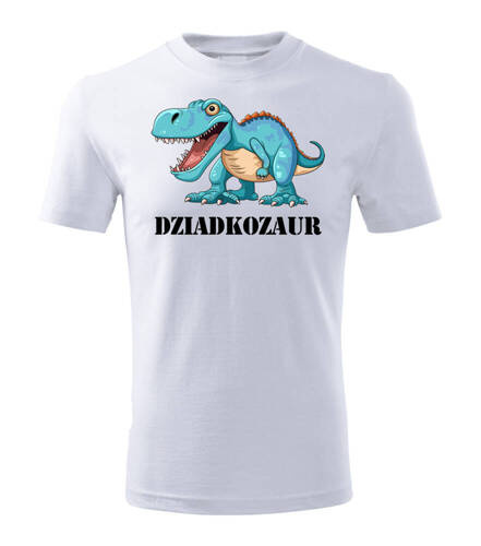 SKU M28 "Dziadkozaur" koszulka męska Moocha biały
