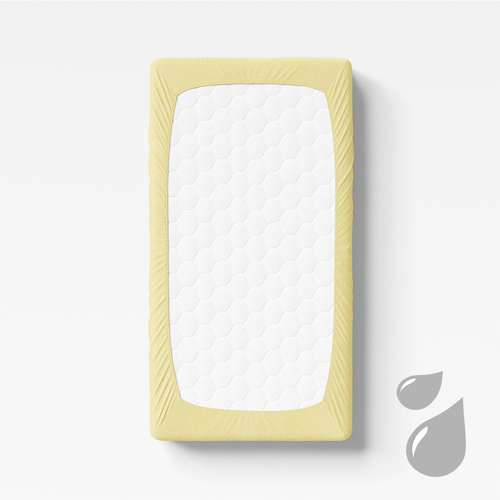 Eevi Prześcieradło frotte nieprzemakalne - żółty