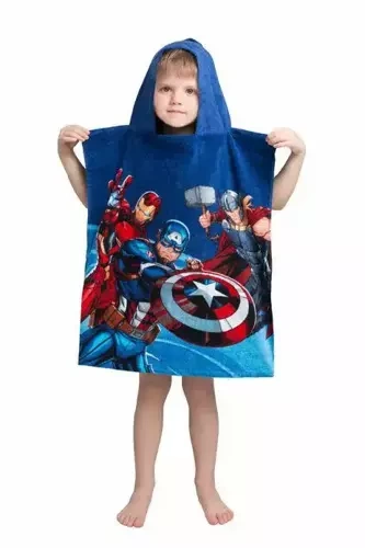 2626 Jerry Fabrics Poncho dla dzieci Avengers ręcznik z kapturem